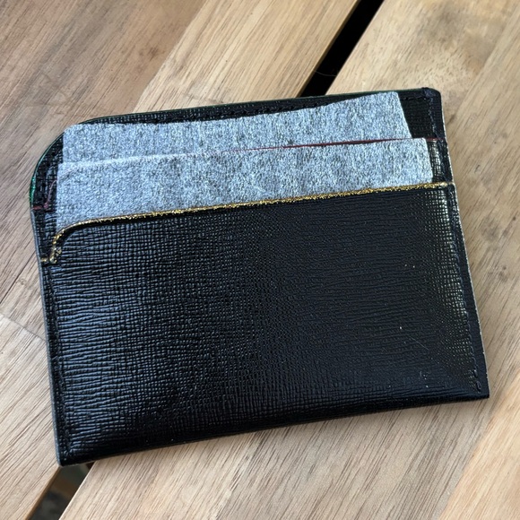 ♠️KATE SPADE nwt New York Devin Black multicolor card holder saffiano leather - Picture 5 of 12